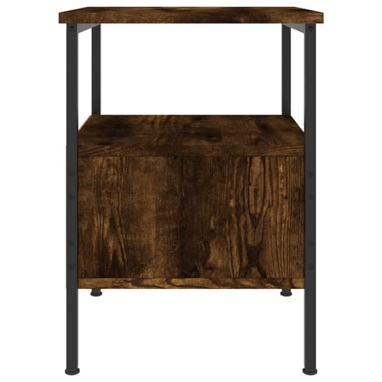 Achava Wooden Bedside Cabinet With 1 Drawer In Smoked Oak_5