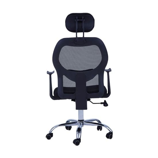 Acona Fabric Rolling Home And Office Chair With Arms In Black_5