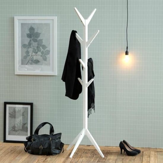 Acosta Wooden Coat Stand In White_1