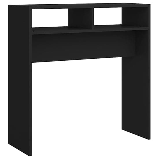 Acosta Wooden Console Table With 2 Shelves In Black_2