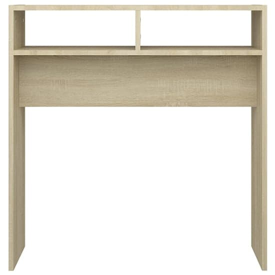 Acosta Wooden Console Table With 2 Shelves In Sonoma Oak_3