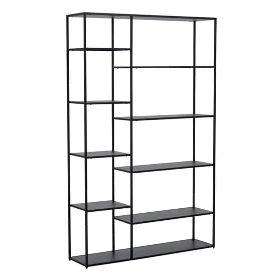 Acre Metal Shelving Unit With Multi Open Shelves In Black_2