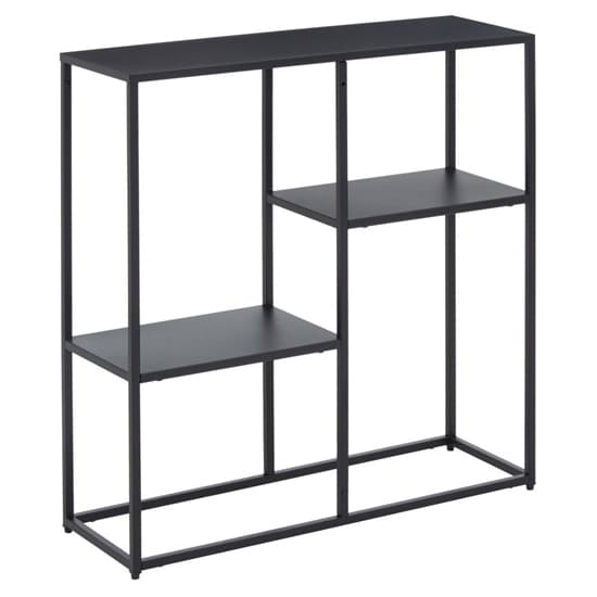 Acre Metal Shelving Unit With Open Shelves In Black_2