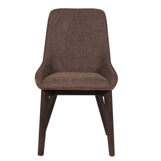 Acton Brown Fabric Dining Chairs In Pair_3