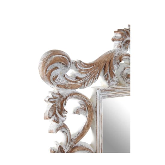 Actora Fleur De Lis Wall Bedroom Mirror In Antique Grey_4