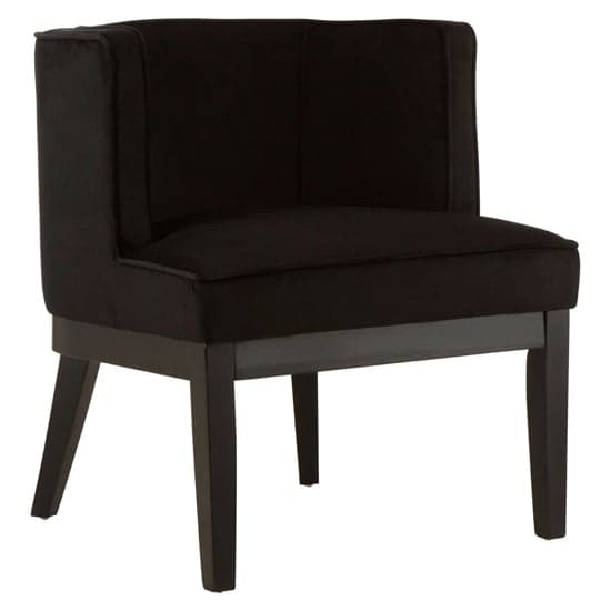 Adalinise Rounded Velvet Bedroom Chair In Black_1