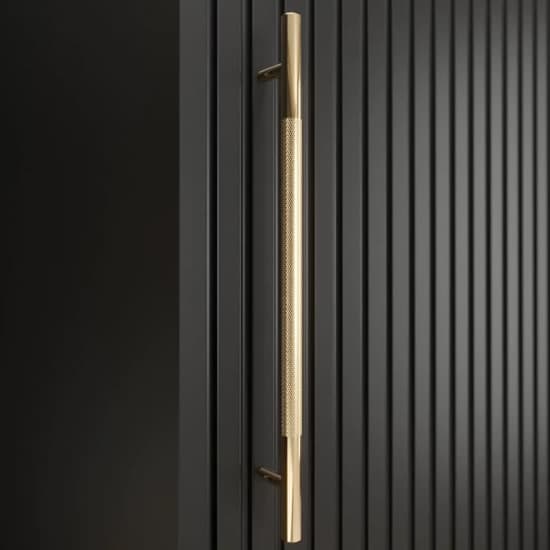 Adel II Mirrored Wardrobe With 2 Sliding Doors 150cm In Black_5