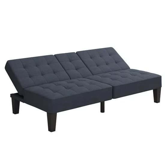 Adel Convertible Futon Linen Fabric Sofa Bed In Blue_3