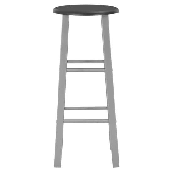 Adelia Black Wooden Bar Stools With Steel Frame In A Pair_2