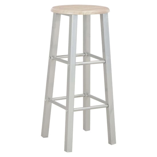 Adelia Wooden Bar Table With 2 Bar Stools In Oak And Grey_3