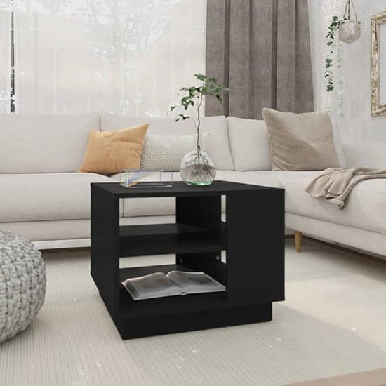 Adolfo Wooden Coffee Table With Undershelf In Black_1