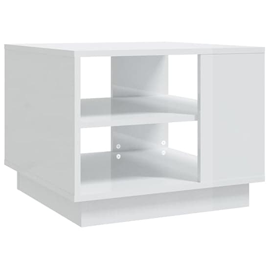 Adolfo High Gloss Coffee Table With Undershelf In White_2