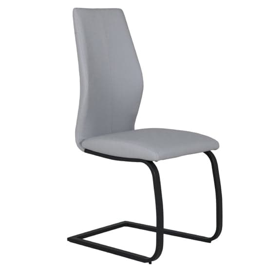Adoncia Grey Faux Leather Dining Chairs In Pair_2