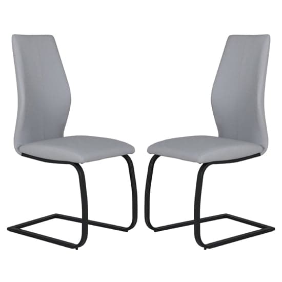 Adoncia Grey Faux Leather Dining Chairs In Pair_1