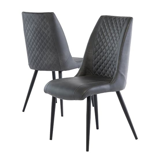 Adora Faux Leather Dining Chair In Grey_3