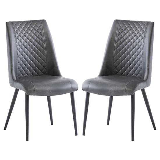 Adora Grey Faux Leather Dining Chairs In Pair_1
