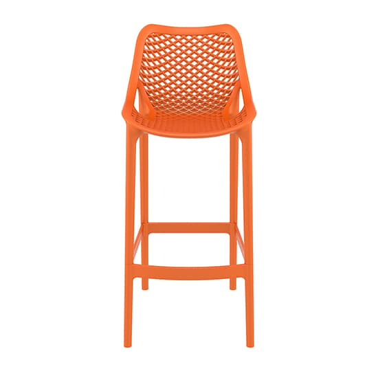 Adrian Orange Polypropylene And Glass Fiber Bar Chairs In Pair_3