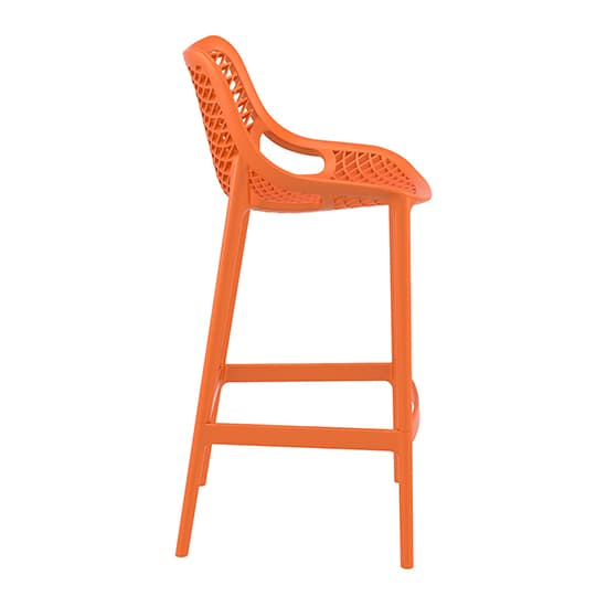 Adrian Orange Polypropylene And Glass Fiber Bar Chairs In Pair_4