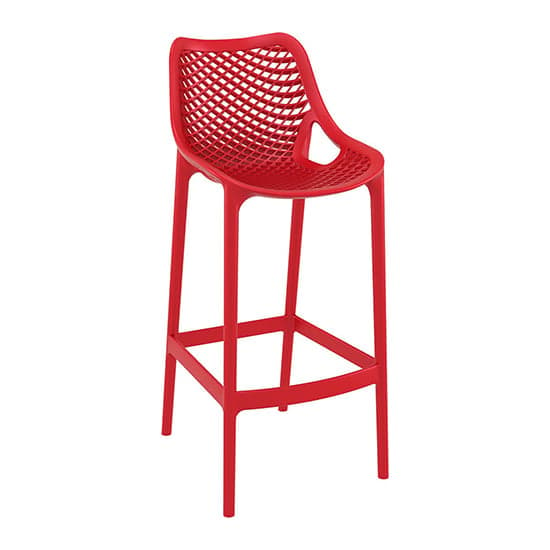 Adrian Red Polypropylene And Glass Fiber Bar Chairs In Pair_2