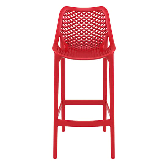 Adrian Red Polypropylene And Glass Fiber Bar Chairs In Pair_3