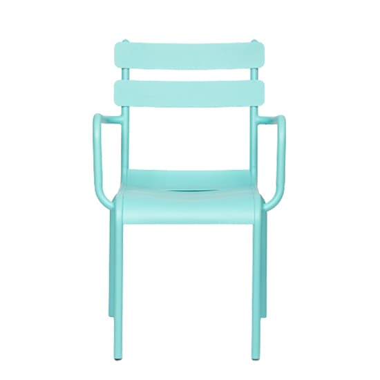 Adrianna Outdoor Aluminium Arm Chair In Solid Blue_2