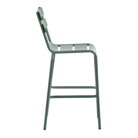 Adrianna Outdoor Aluminium Bar Chair In Olive Green_4