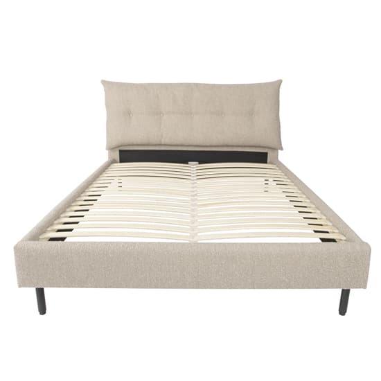 Adriel Boucle Fabric Double Bed In Latte_3