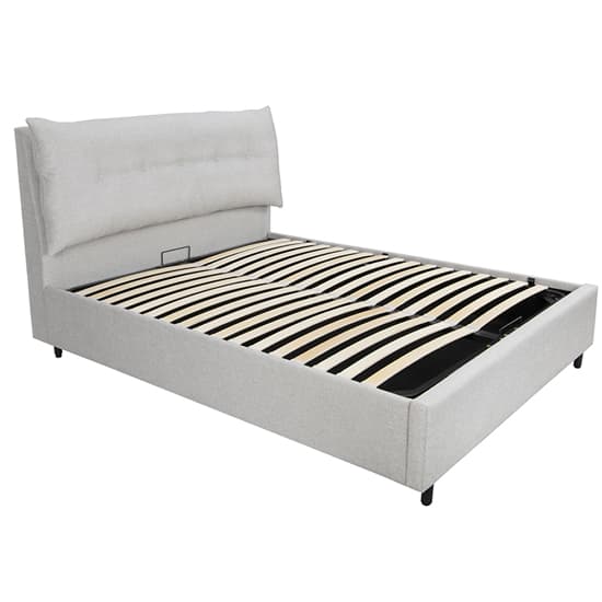 Adriel Linen Fabric Ottoman Double Bed In Silver_2