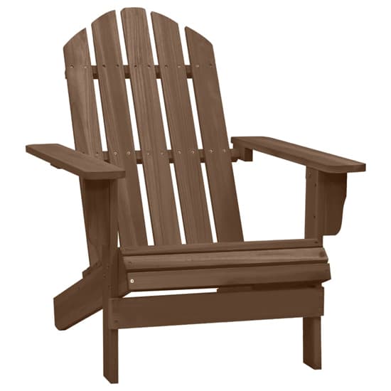 Adrius Solid Fir Wood Garden Chair With Table In Brown_5