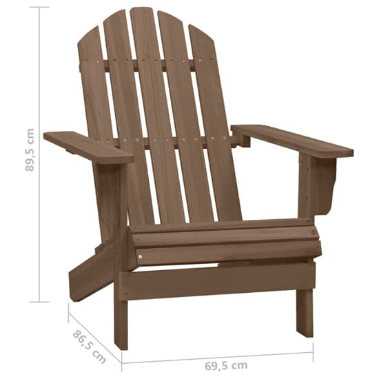 Adrius Solid Fir Wood Garden Chair With Table In Brown_9