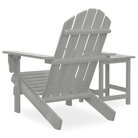 Adrius Solid Fir Wood Garden Chair With Table In Grey_4