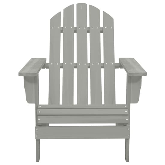 Adrius Solid Fir Wood Garden Chair With Table In Grey_6