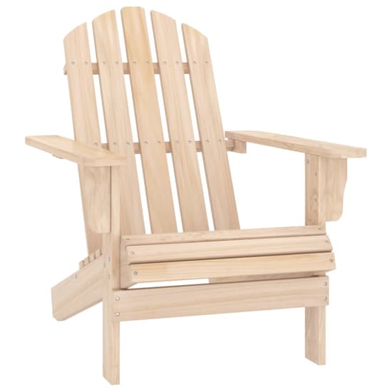 Adrius Solid Fir Wood Garden Chair With Table In Light Brown_5