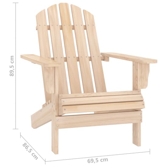 Adrius Solid Fir Wood Garden Chair With Table In Light Brown_9