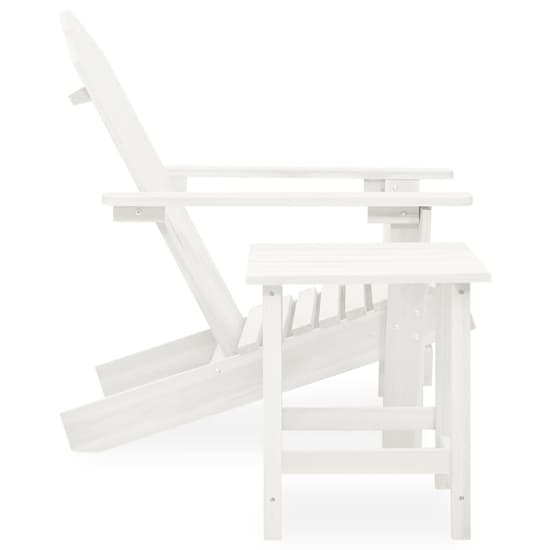 Adrius Solid Fir Wood Garden Chair With Table In White_3