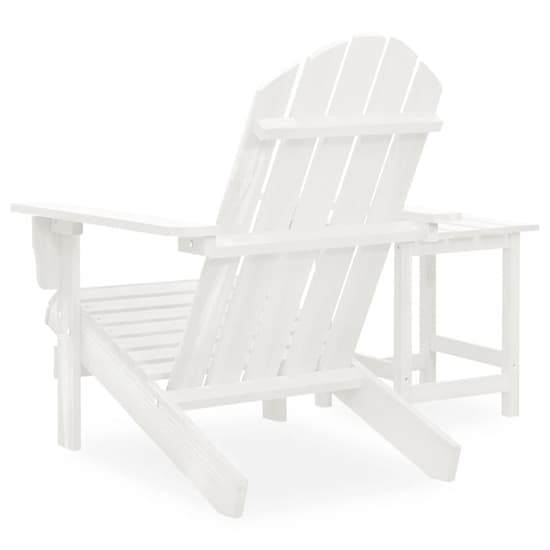Adrius Solid Fir Wood Garden Chair With Table In White_4