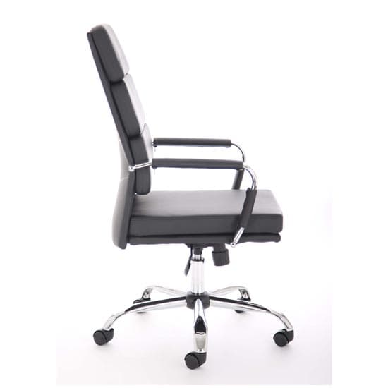 Advocate Leather Executive Office Chair In Black With Arms_2