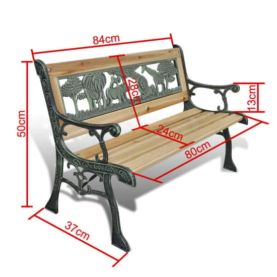 Adyta Outdoor Wooden Animals Design Seating Bench In Natural_3