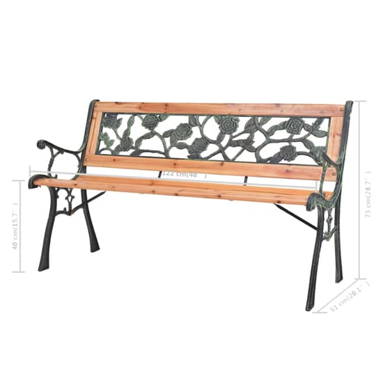 Adyta Outdoor Wooden Rose Design Seating Bench In Natural_4