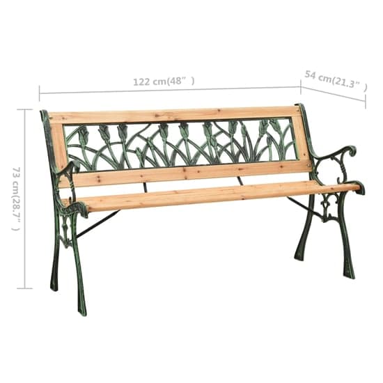 Adyta Outdoor Wooden Tulip Design Seating Bench In Natural_4