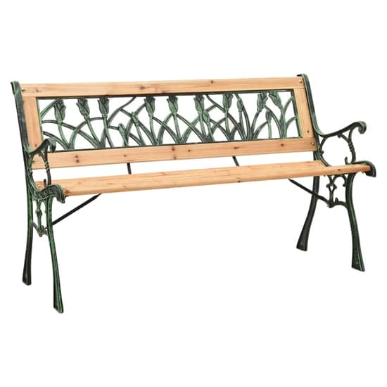 Adyta Outdoor Wooden Tulip Design Seating Bench In Natural_1