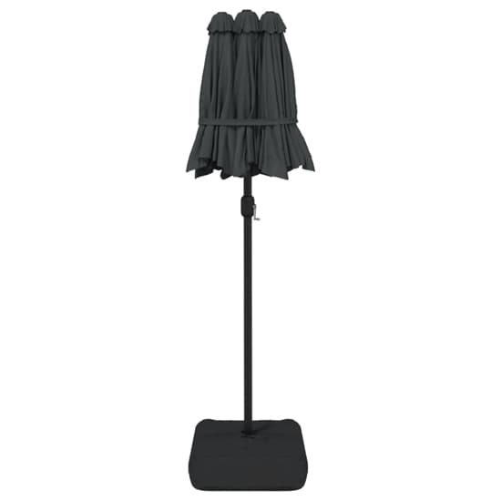Aelia Fabric Double-Head Parasol In Anthracite With LED Lights_7
