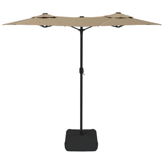 Aelia Fabric Double-Head Parasol In Taupe With LED Lights_5