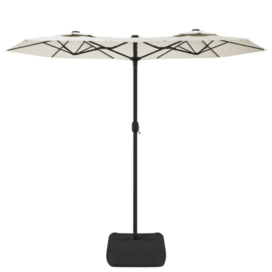 Aelia Fabric Double-Head Parasol In White With LED Lights_4