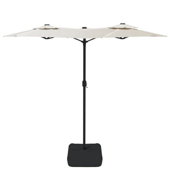 Aelia Fabric Double-Head Parasol In White With LED Lights_5