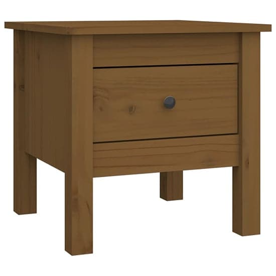 Aeneas Solid Pinewood Side Table With 1 Drawer In Honey Brown_3