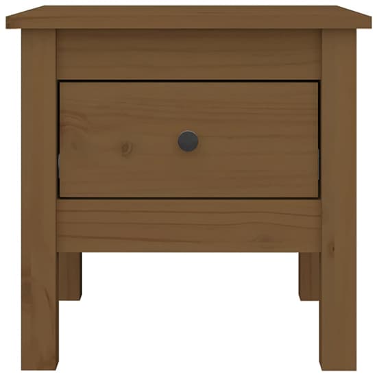 Aeneas Solid Pinewood Side Table With 1 Drawer In Honey Brown_4