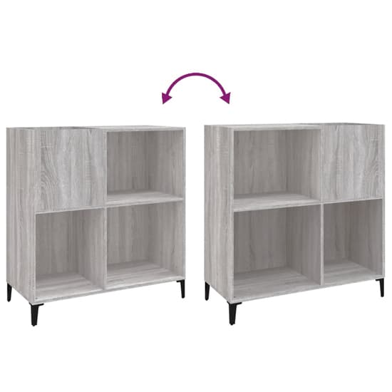 Aero Wooden Shelving Unit In Grey Sonoma Oak Furniture in Fashion