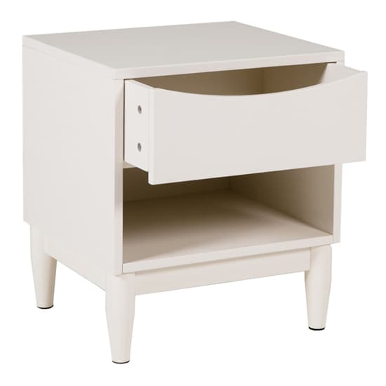 Afon Wooden Bedside Cabinet With 1 Drawer In White_2