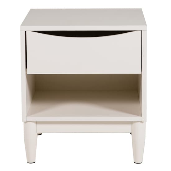 Afon Wooden Bedside Cabinet With 1 Drawer In White_3